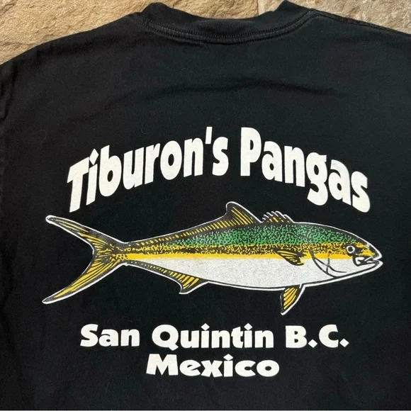 Vintage Tiburon’s Pangas Shirt Pocket Tee Size Large - Picture 8 of 8